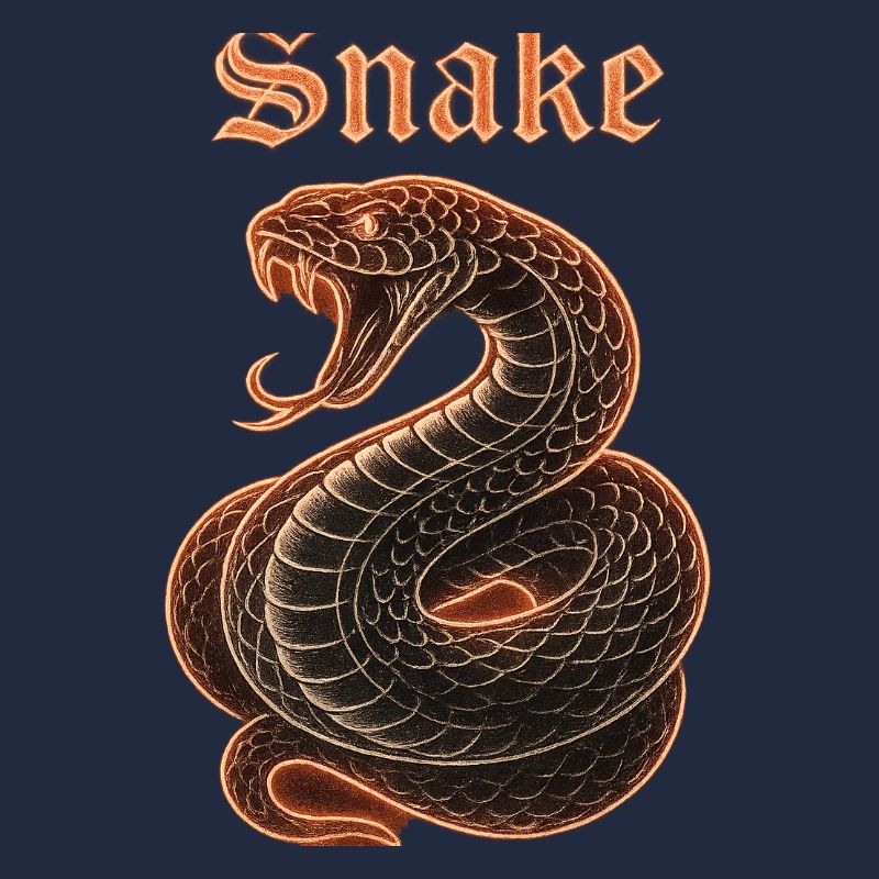 Neon Cobra with Flame Edges Geschenkidew