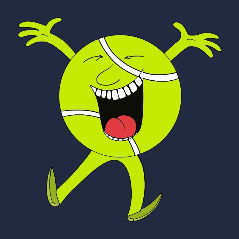 Lebendiges Neon-Tennisball-Maskottchen