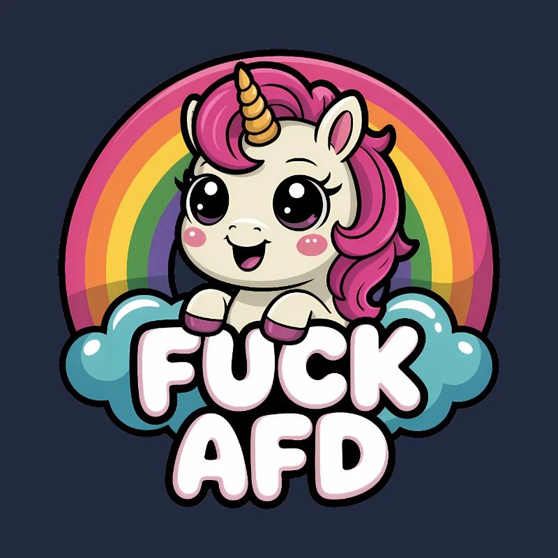 Fuck AFD - Antifa Einhorn Tee