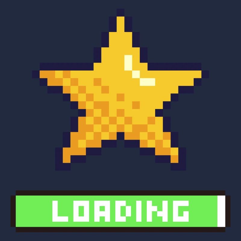 loading pixel étoile