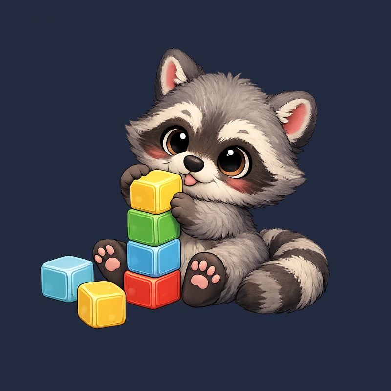 Bébé Oskar avec des blocs de construction