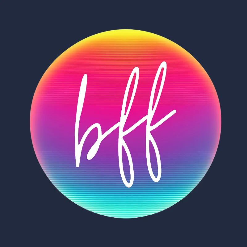 BFF! Neon Kreis Personalisierbar