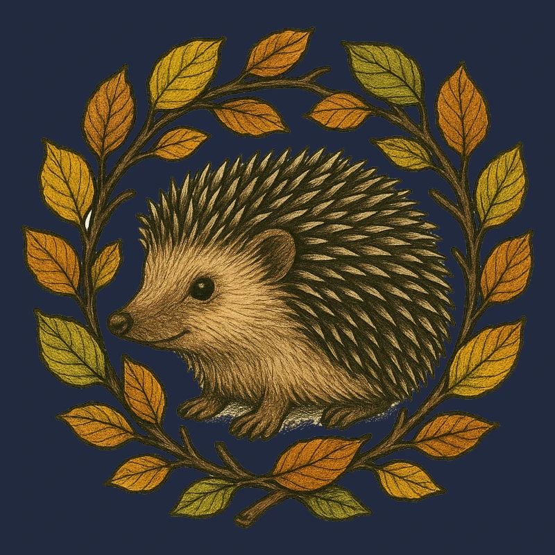 Couronne de hérisson d’automne