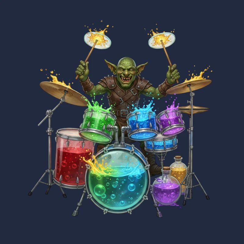 Goblin with drums