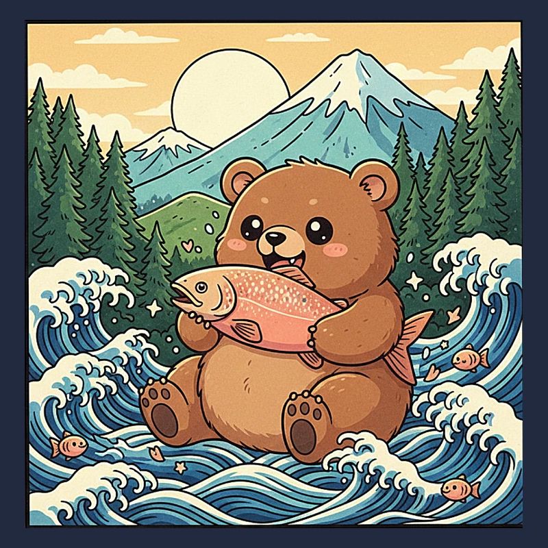 Kawaii Bär Lachs