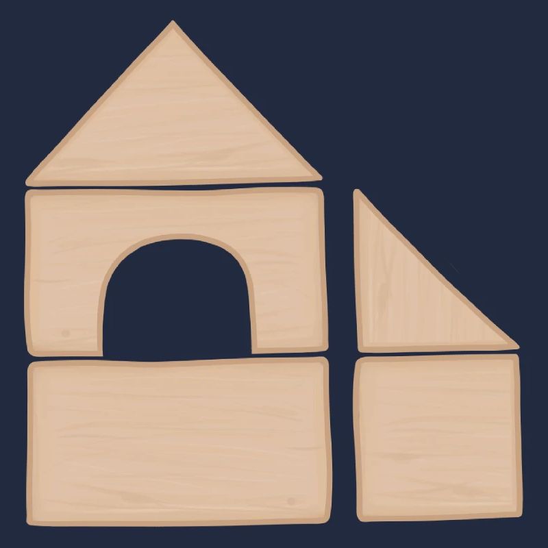 Modèle de construction de maisons en blocs de construction en bois