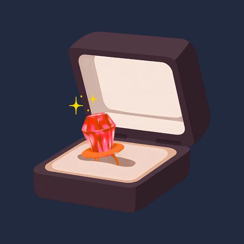 Candy Ring Proposal Engagement Marry Wedding