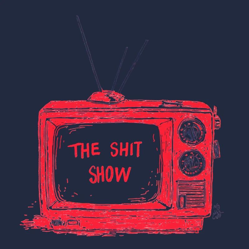 Roter Retro-TV Showdesign