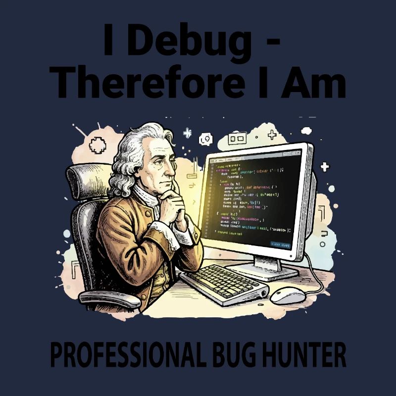 Retro Scholar at Coding Console - light background