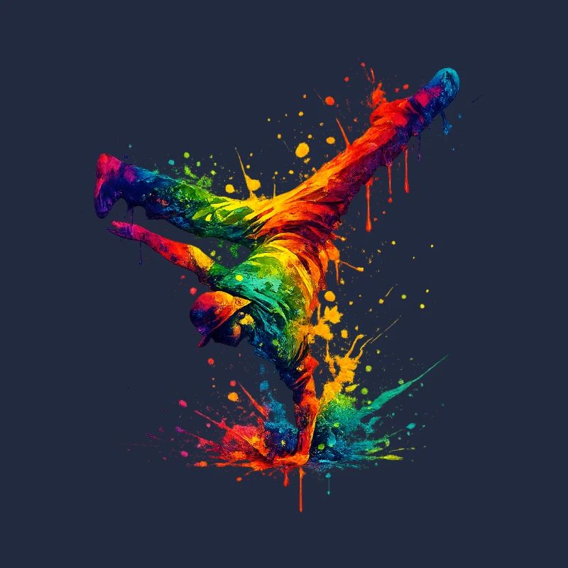 Hand Splashed Rainbow Dance