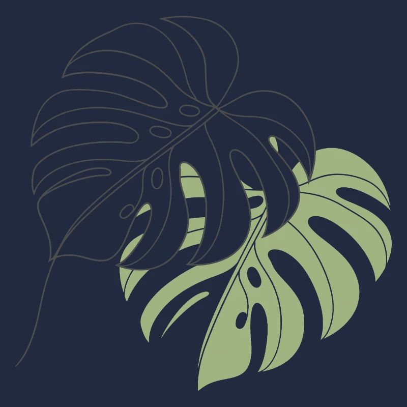 Illustration d’illustration de feuilles de Monstera