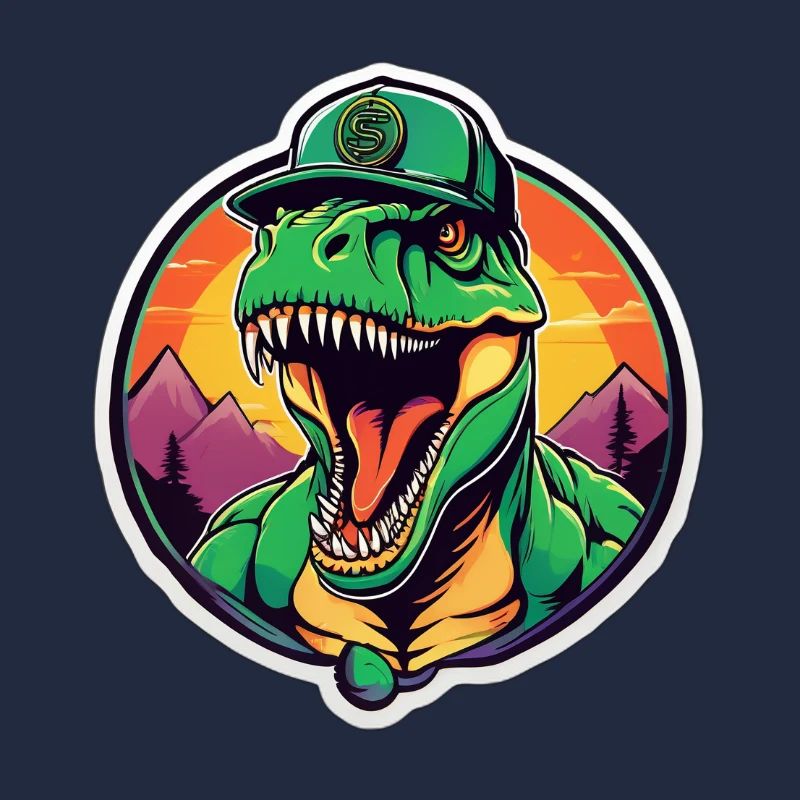 Dinosaurier-Sonnenuntergangs-Kopfschmuck