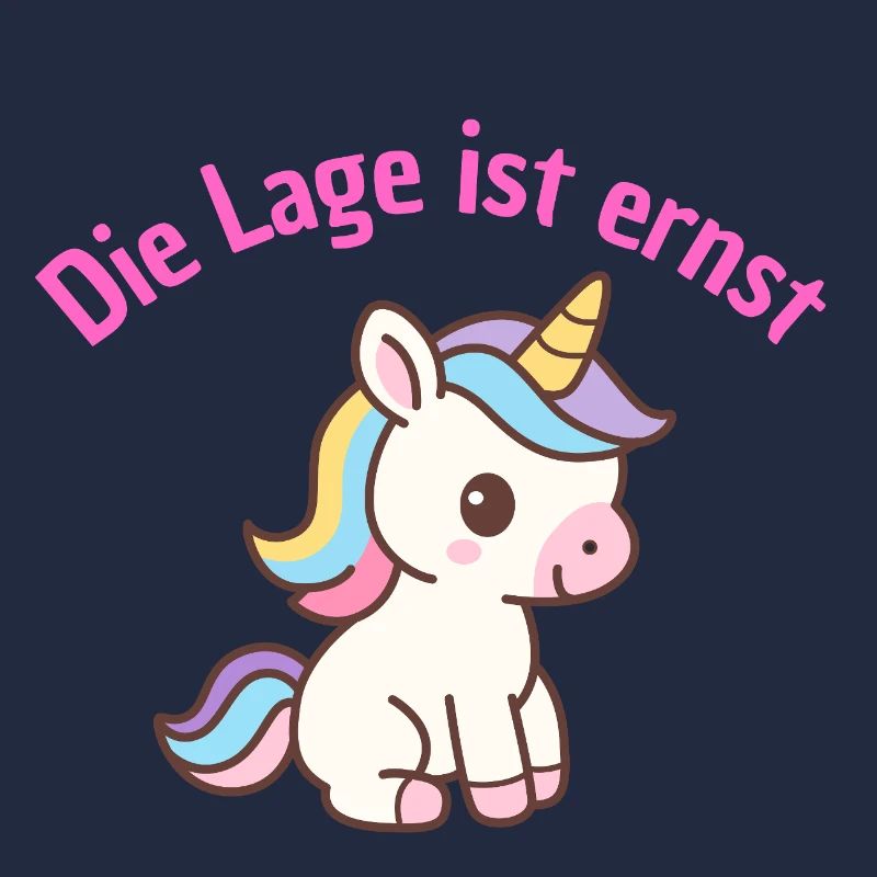 LAGE IST ERNST, COOLES EINHORN! LUSTIGER SPRUCH
