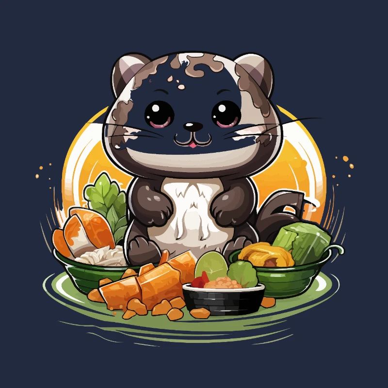 Küchenpanda beim Festessen