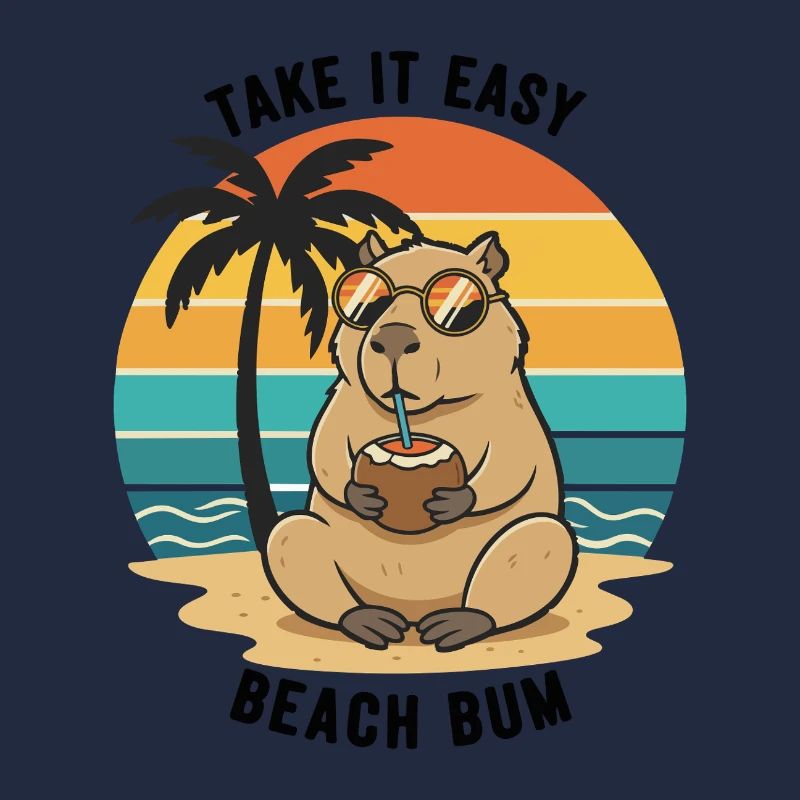 Capybara Beach Bum Take It Easy