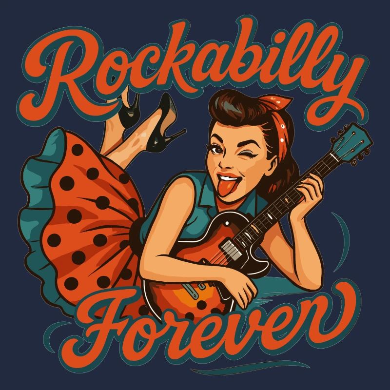 Rockabilly Forever: Rockabella mit E-Gitarre