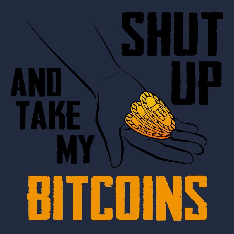 Emblème des pièces de main Bitcoin / Prends mon Bitcoin