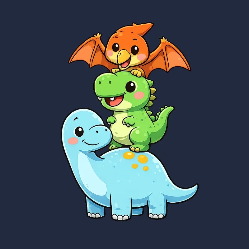 Brontosaure T-Rex Ptérodactyle