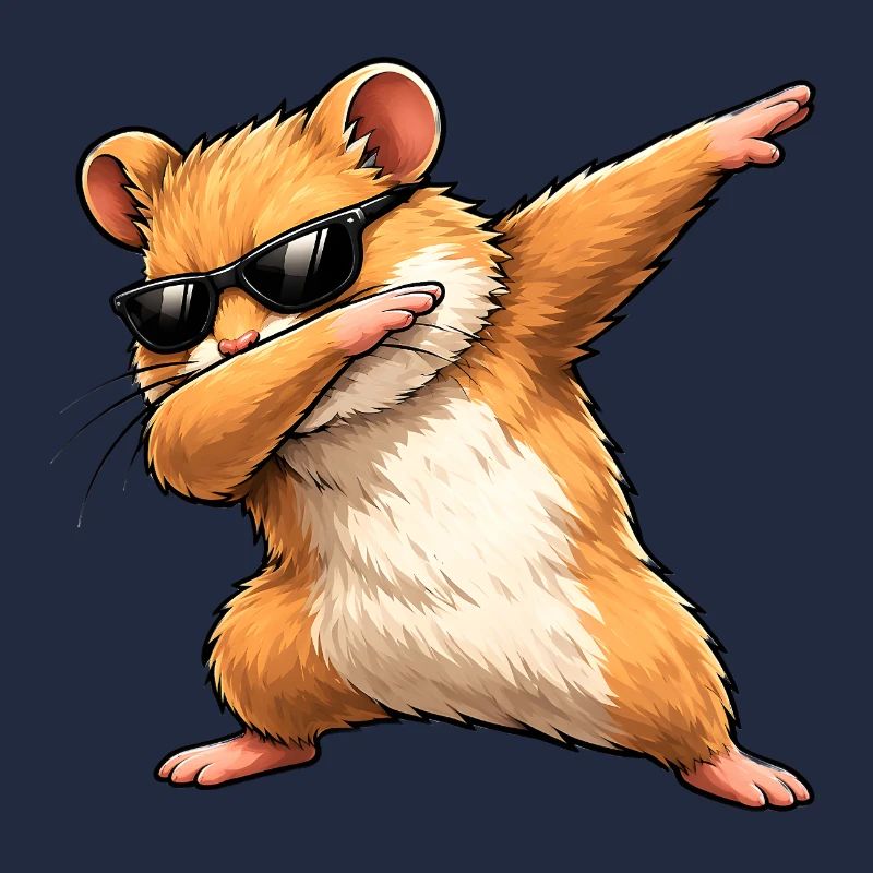 Dabbing Golden Hamster