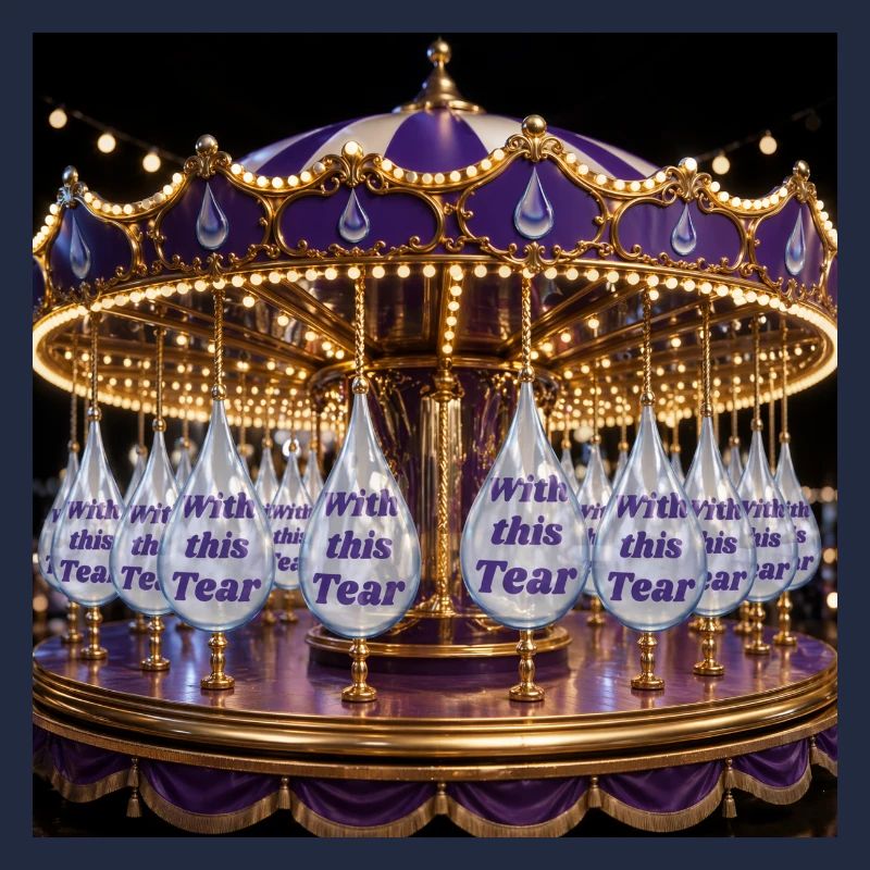 Teardrop Carousel in Purple Shine