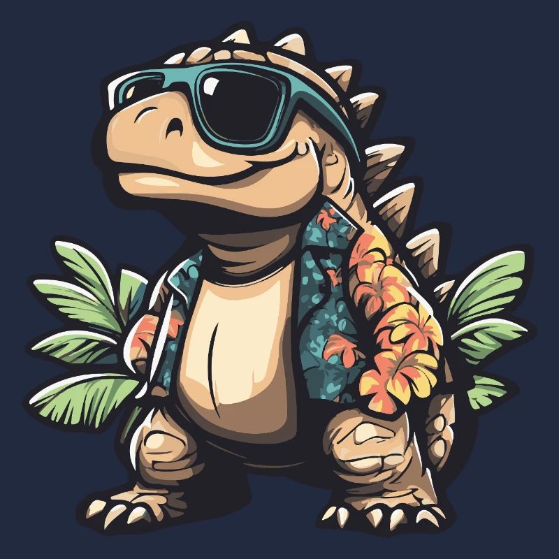 Dinosaurier stegosaurus Comic Urlaub