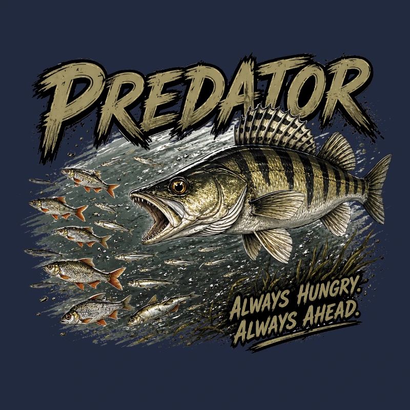 Fressfisch-Zander-Angriffs-Design