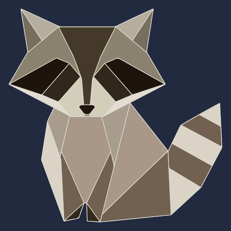 Waschbär Polygon Geometrie Design 