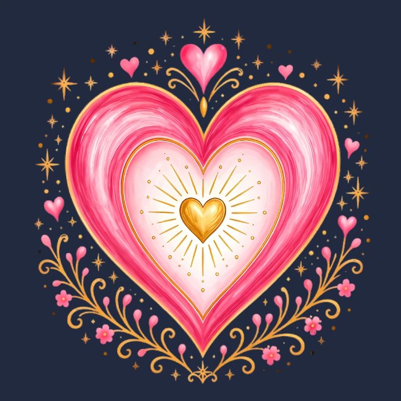 Herz rosa gold