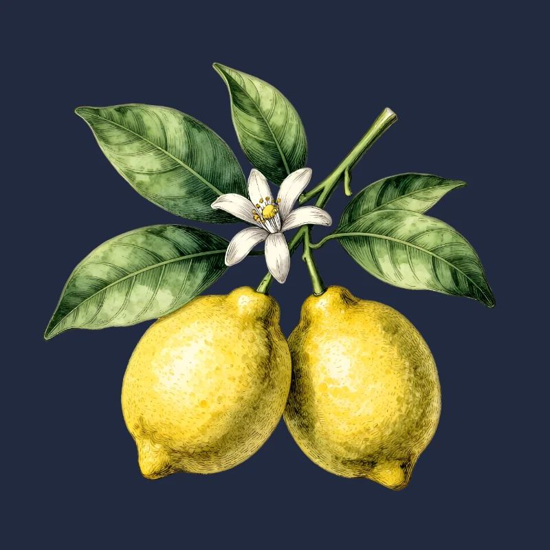 Citronniers Botaniques Aquarelle
