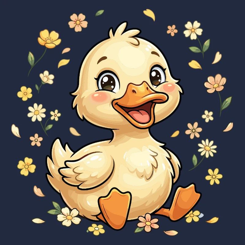 Portrait du poussin fleur