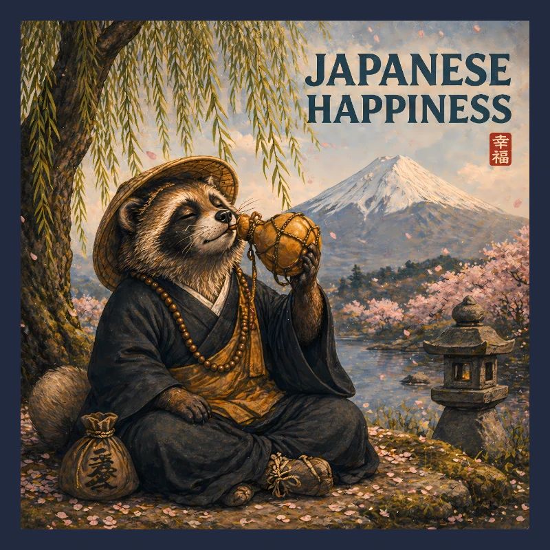 Japanese Tanuki Monk Design