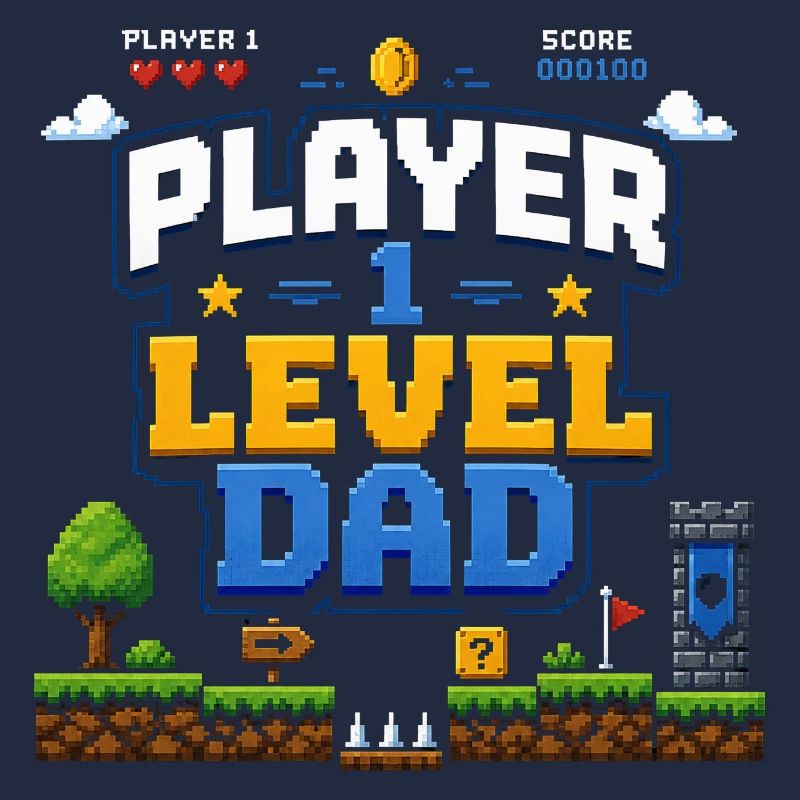 Pixel Level Father : Monde de jeu rétro