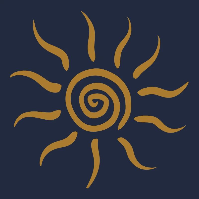 Éclaboussure de Soleil en Spirale Dorée