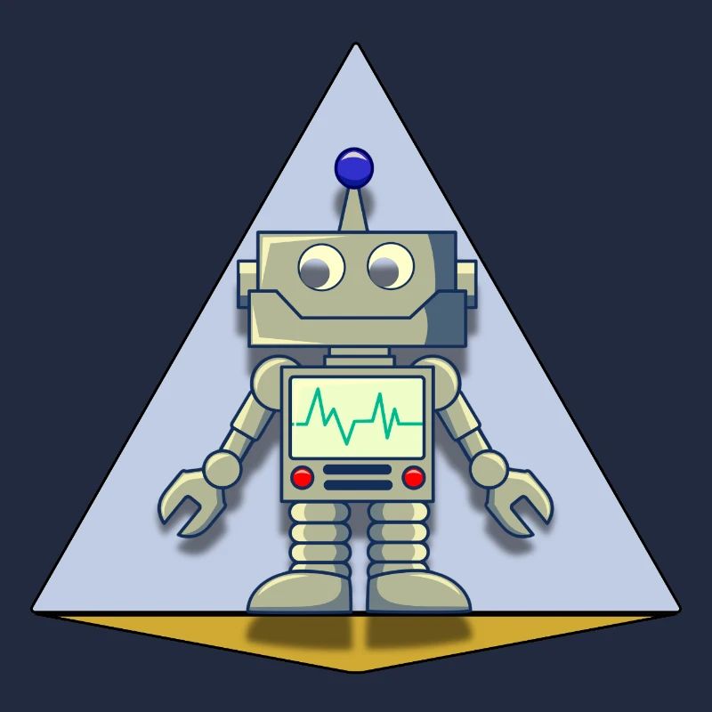 Cute Happy Robot – Playful Kids Tee