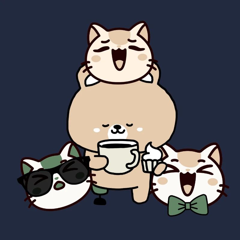 Ours mignon avec prothèse de jambe, café et cupcake