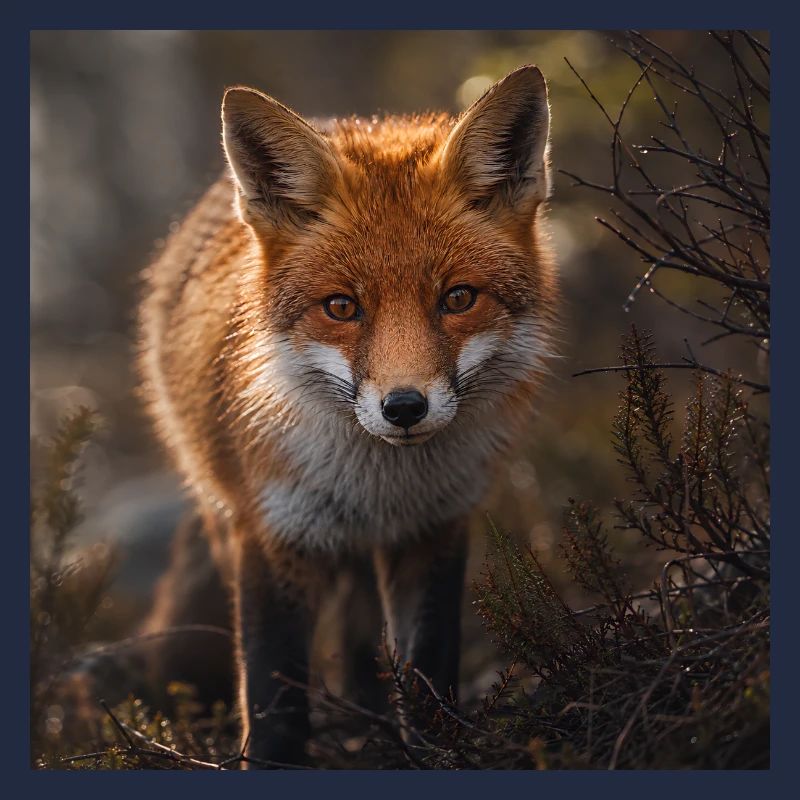 Fuchs in einer Waldlichtung
