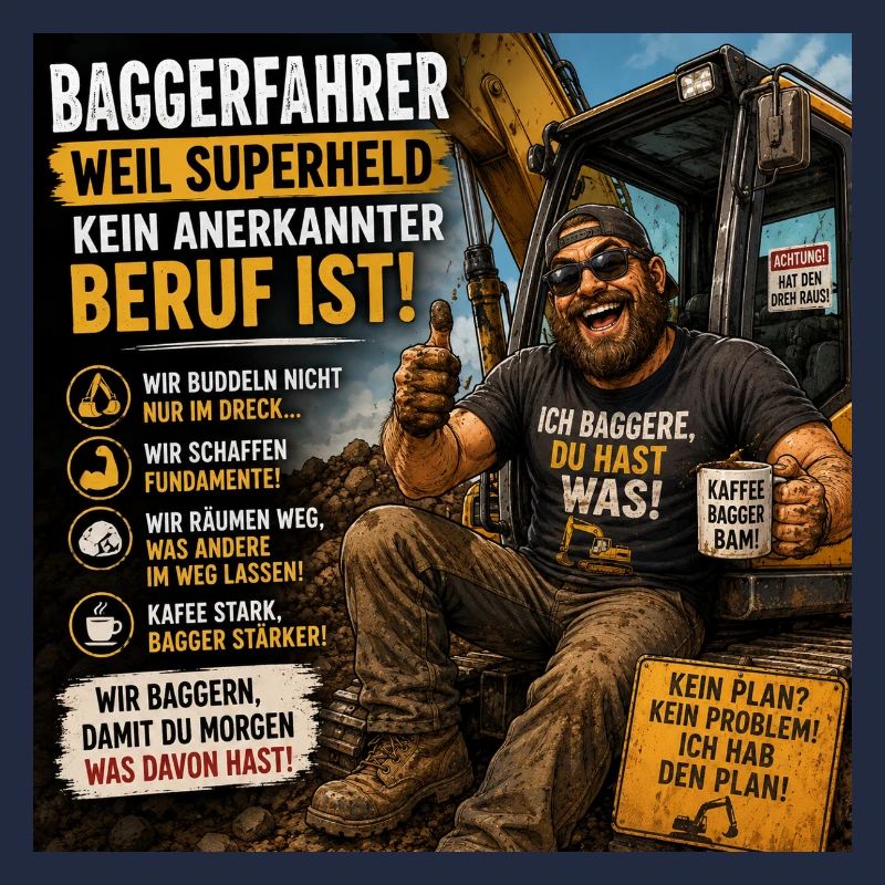 Baggerfahrer Humor Spruchshirt