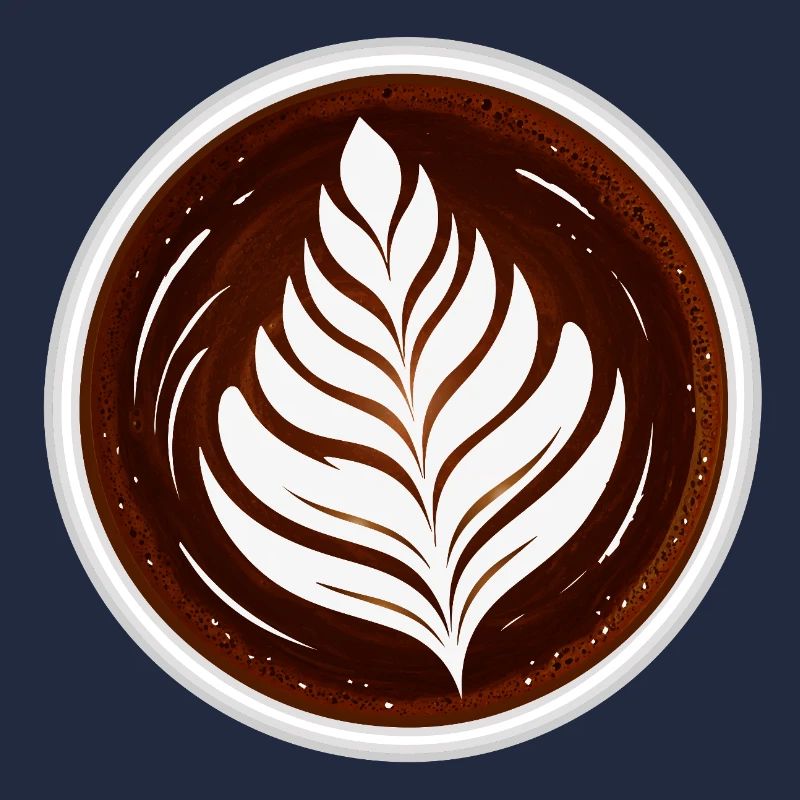 Latte Art Leaf Cappuccino Design