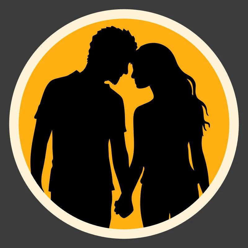 Couple Silhouette Amour Romance Petit ami de la Saint-Valentin