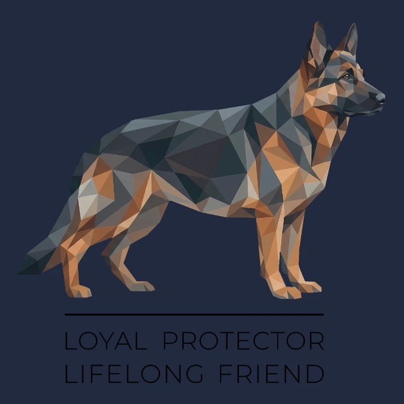 German Shepherd Low-Poly - Loyal, brave, true