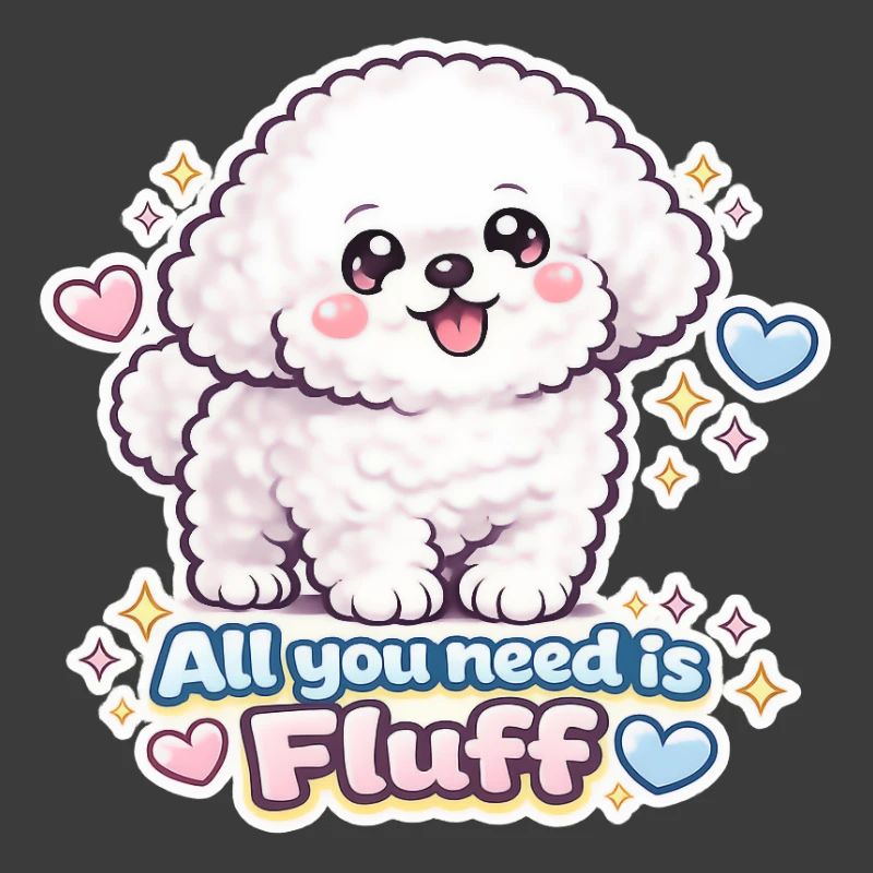 Tout ce dont vous avez besoin, c’est du fluff - Un design de chien bichon mignon