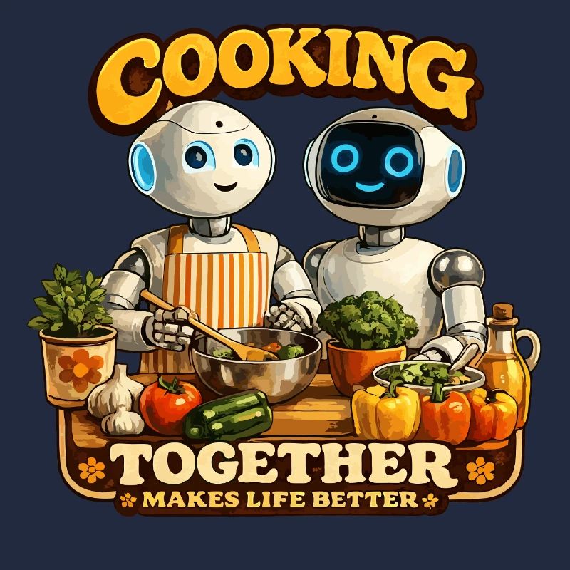 Roboter kochen gemeinsam