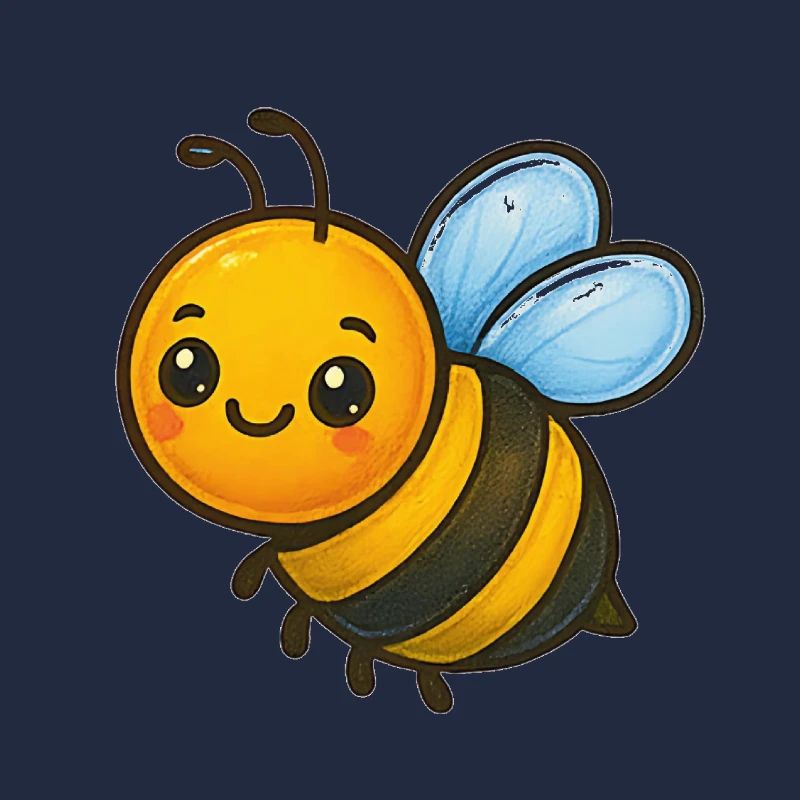 Sunny Bee Cartoon Charm