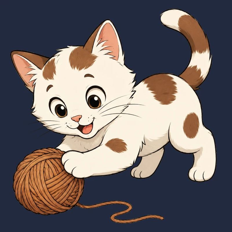 Kitten plays
