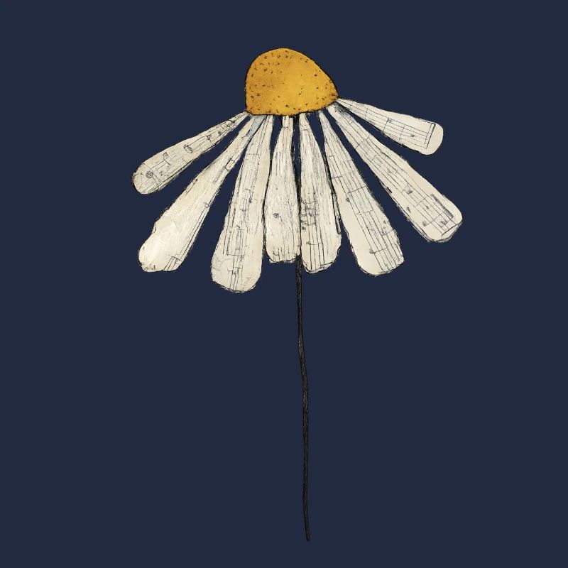 Gänseblümchen Minimal-Illustration