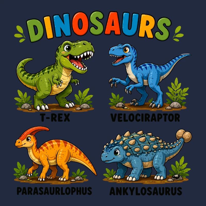 Dinosaurierarten lernen für Kinder