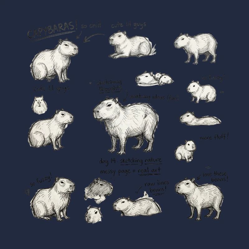 Capybara Skizzenparade