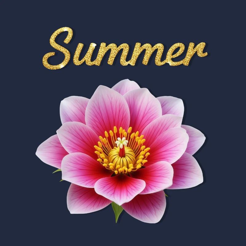 Sommerblüte Goldschrift