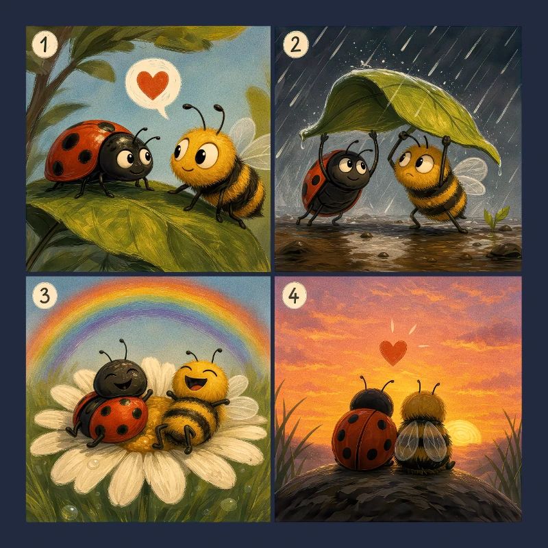 Ladybug et Abeille : Un Premier Moment Doux