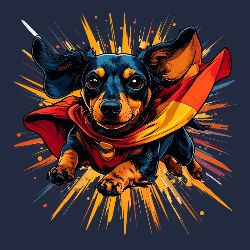 Superhelden-Dackel Cape
